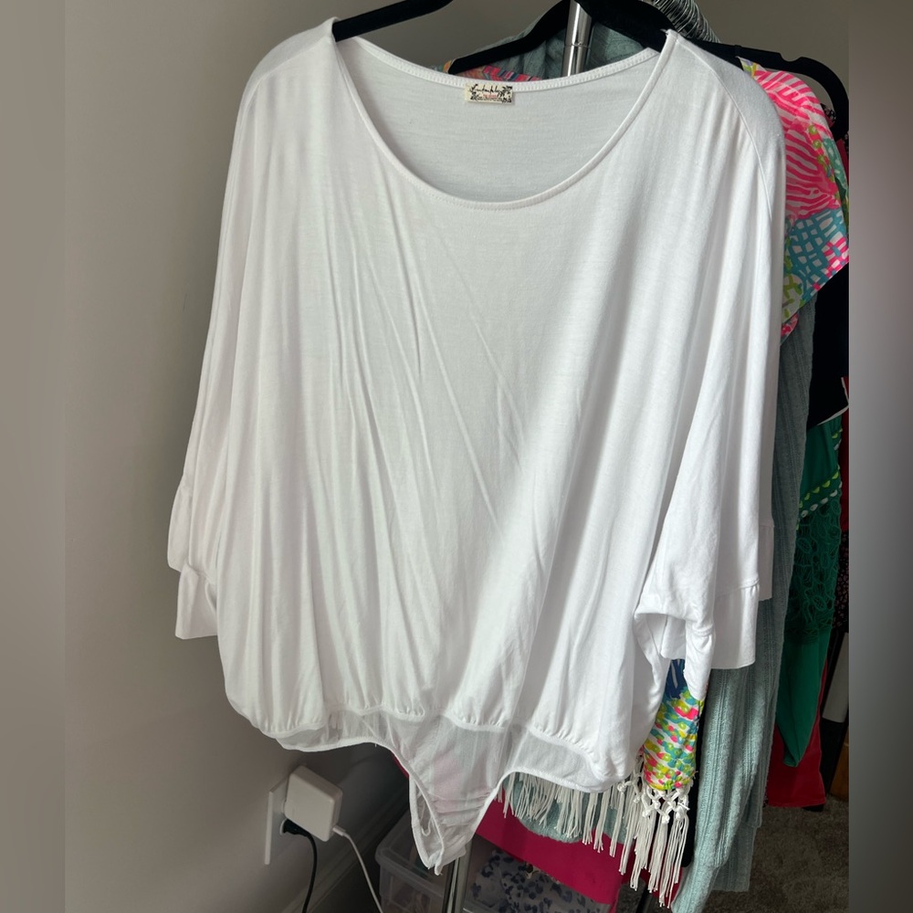 Free People White Bodysuit
